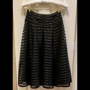 🎉HPx2🎉 Nanette Lepore Full Striped Black Maxi Skirt